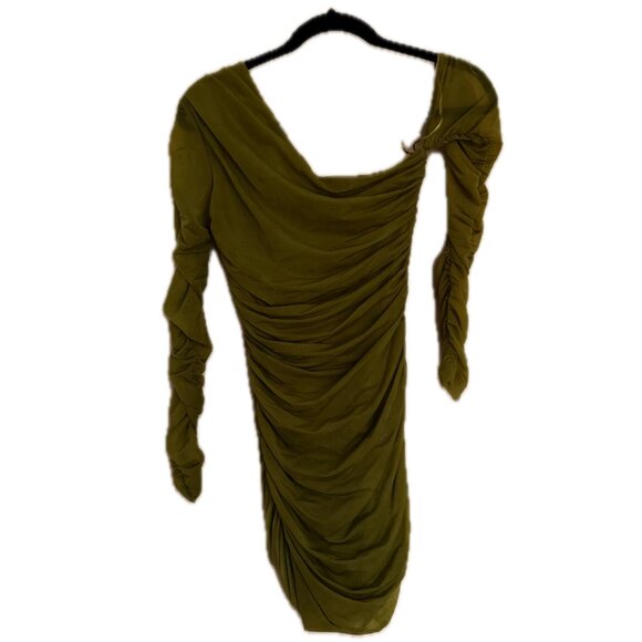 NWT Zara Ruched Organza Dress XS - Picture 4 of 6